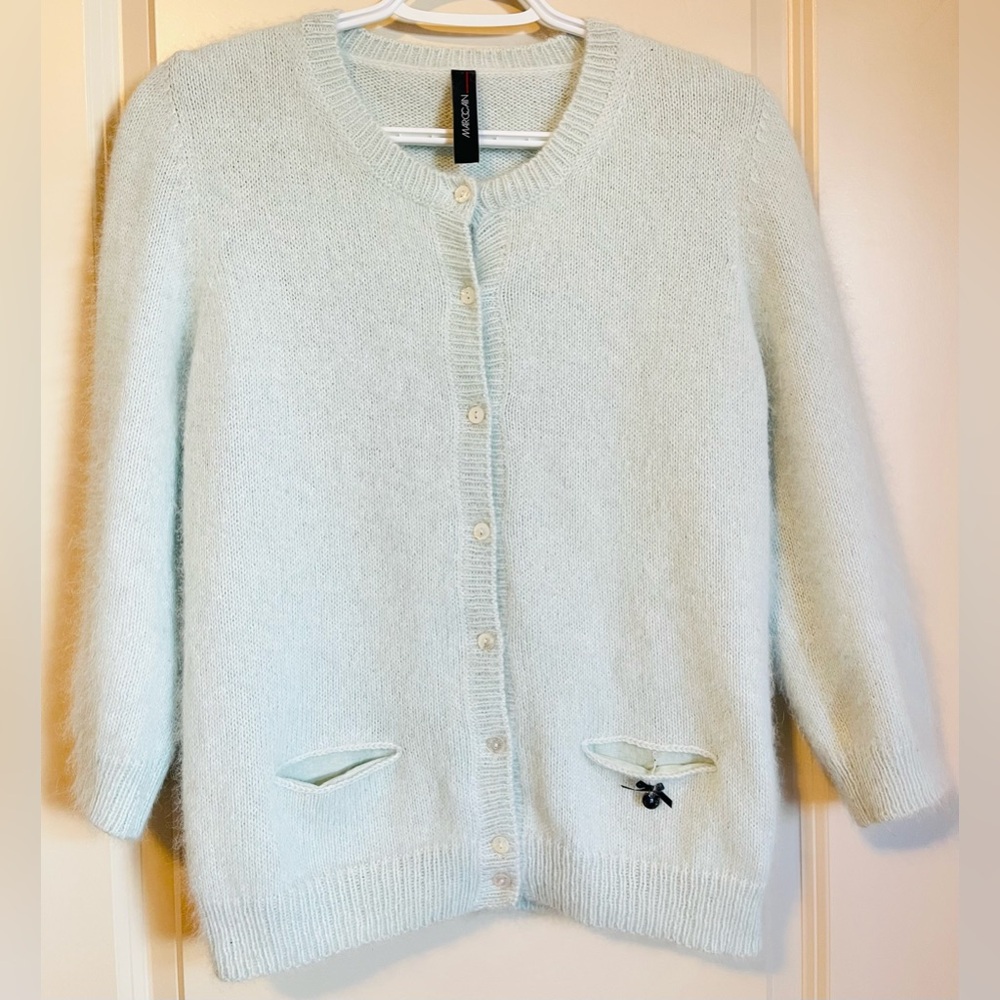 Marc Cain ! Angora Blend Cardigan Sweater Size N4 US 8/10